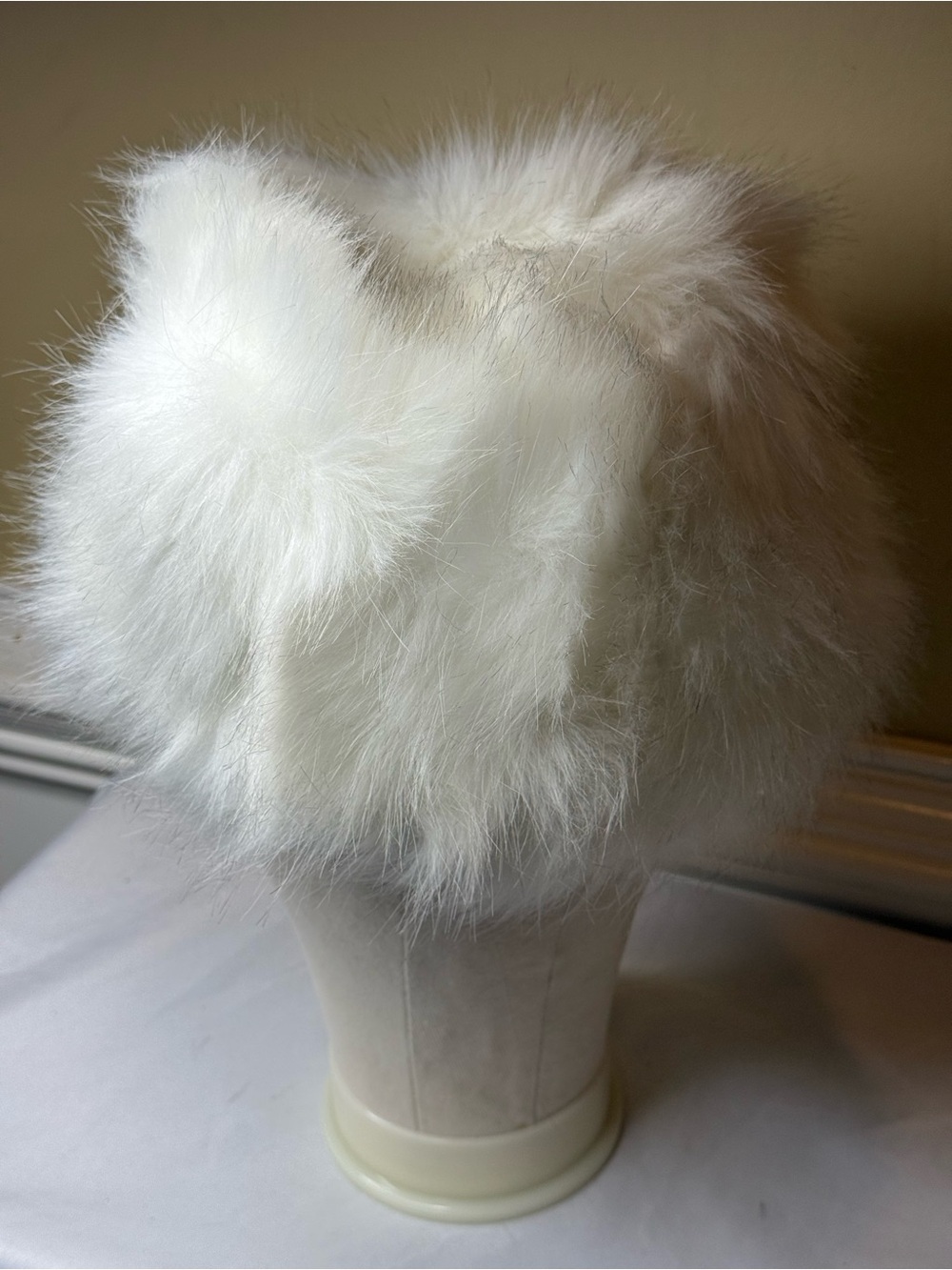 La Carrie Cossack White Faux Fur Luxurious Winter Hat and Hand Muff